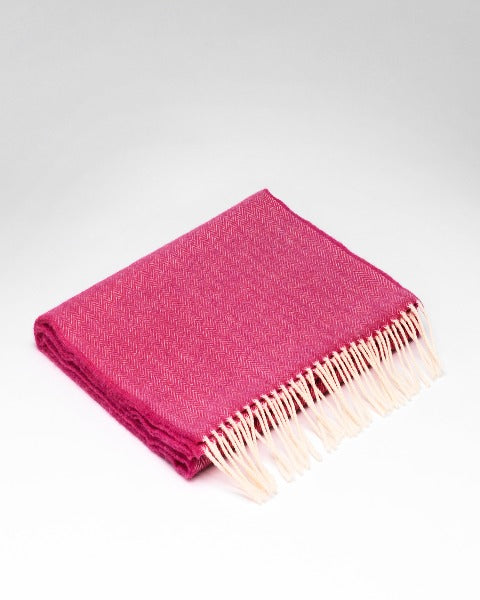 McNutt Herringbone Raspberry Scarf