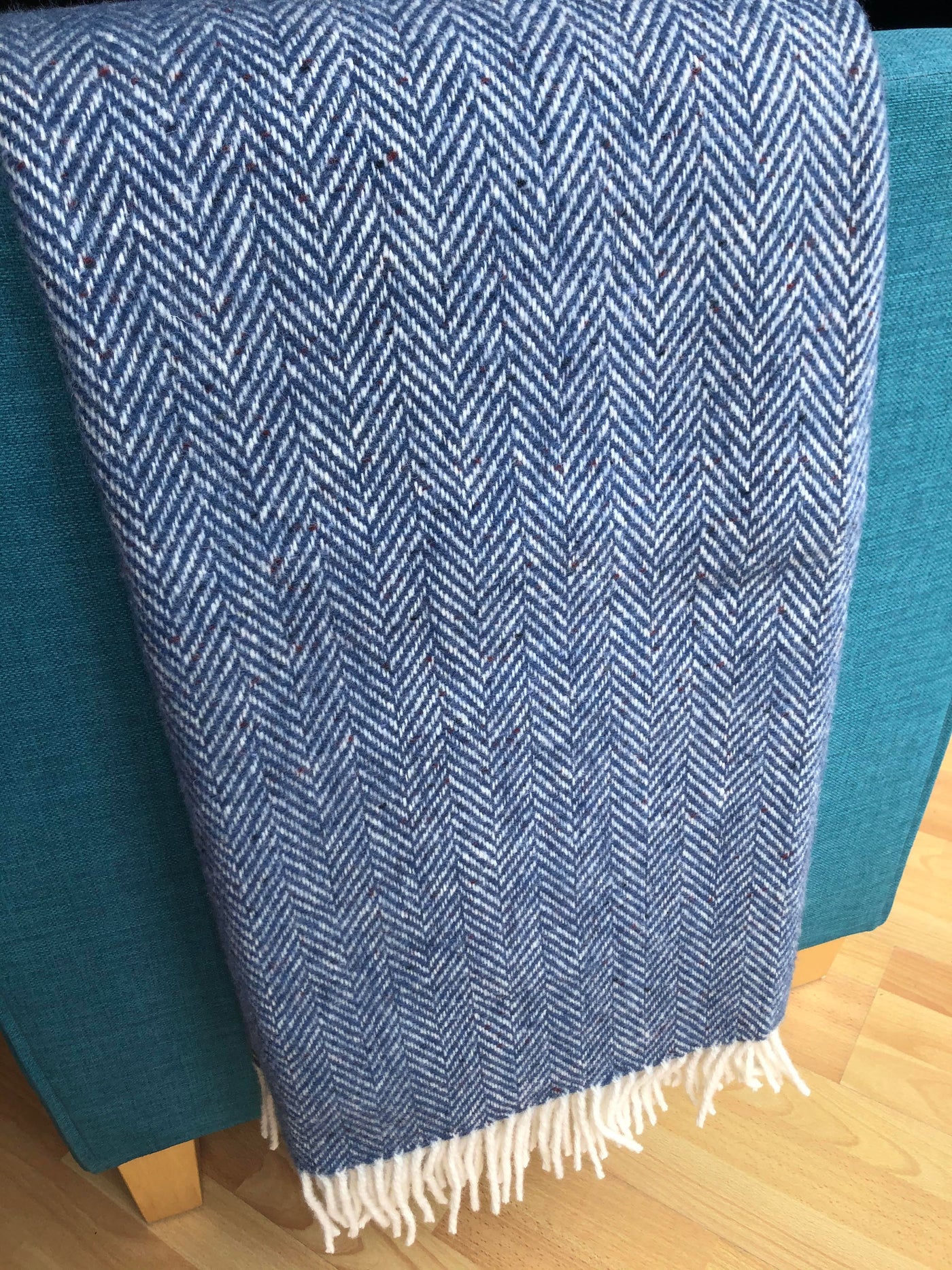 Blue Hand Woven Throw