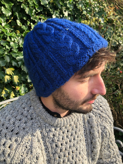 Cobalt Blue Mens Beanie