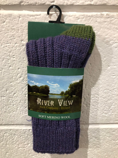 Purple Merino Wool Socks